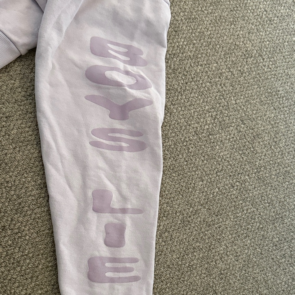 Lavender Cropped Hoodie Sweater - Picture 2 of 2
